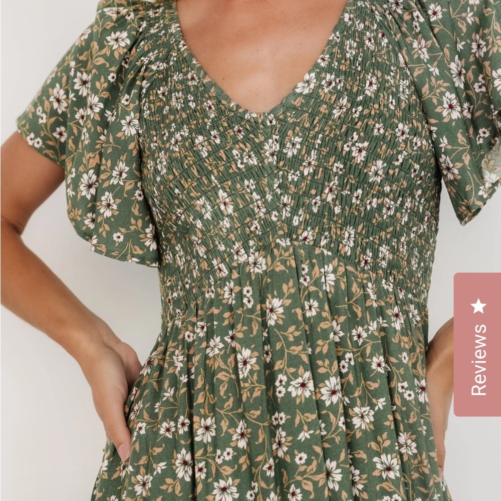 Baltic Born “Joanie” Smocked Midi Dress